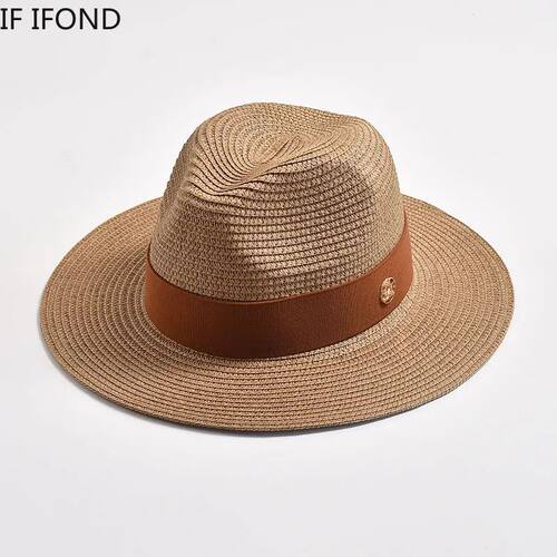 New Summer Straw Hats for Women Men Panama Travel Beach Sun