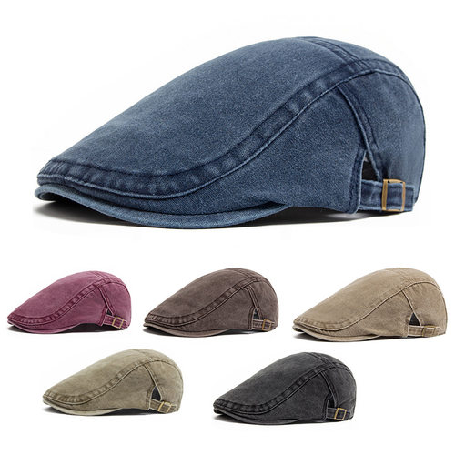 Vintage Washed Hat Men's Forward Beret Cotton Casual All-mat