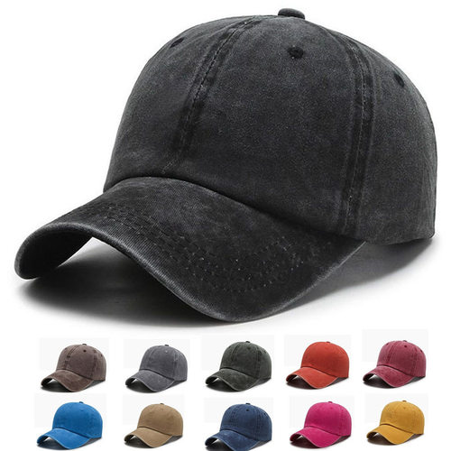 Washed Pure Cotton Solid Color Light Plate Baseball Cap Fema