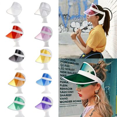Summer Casual Unisex PVC Outdoor Hat Transparent Visor Party