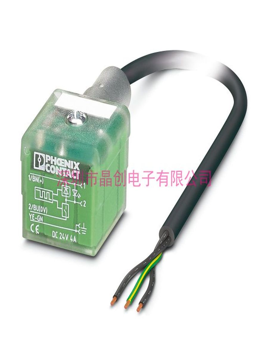 1401131 全新 SAC-3P- 3,0-PUR/A-1L-R-ES 4A- 传感器/执行器电缆