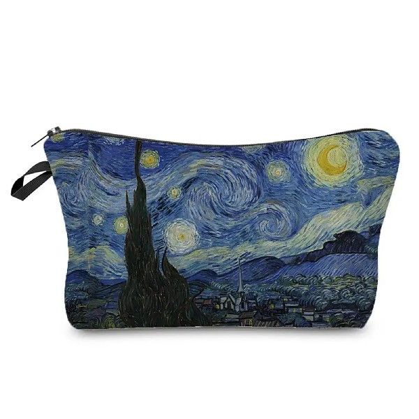 Van Starry Sky Pattern Portable Women Travel Storage Bag Toi