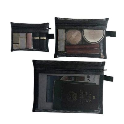 1PC Women Cosmetic Bag Small Large Mesh Transparent Toiletry