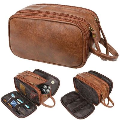 Zipper Men Business Makeup Bag Travel Cosmetic Bag Waterproo