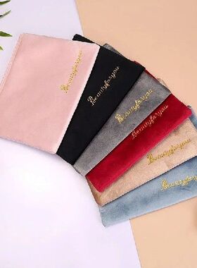 1Pc Women Zipper Velvet Make Up Bag Travel Small Lipstick Co