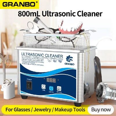 800ml Household Digital Ultrasonic Cleaner 60W Stainless Ste