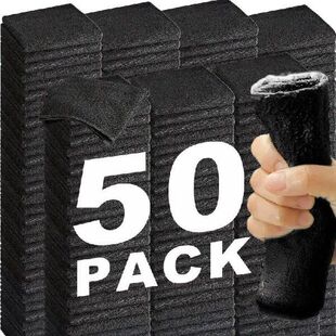 Microfiber Cleaning Cloth Towel Black Absorbent for 50pcs