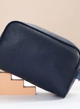 Cosmetic Bag Women Fashion Solid Color Handheld Wash Makeup