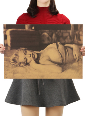 Marilyn Monroe Goddess Kraft Paper Bar Poster Retro Poster