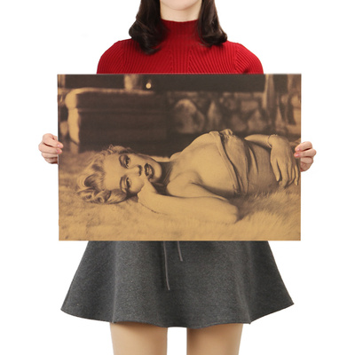Marilyn Monroe Goddess Kraft Paper Bar Poster Retro Poster