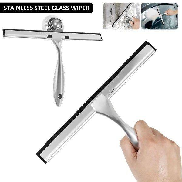 Stainless Steel Shower Squeegee with Suction Cup Window Glas