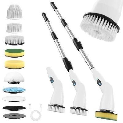 Spin Scrubber Household Cleaning Brush with 8 Heads 51.2in E
