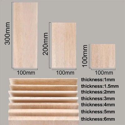 1/1.5/2/3mm 5PCS Lightweight Craft Board Model Toys Building