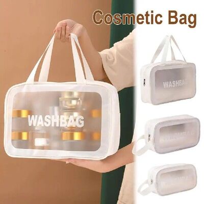 New Bathroom Organizer Clear Toiletry Bag Waterproof Travel