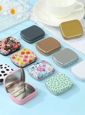 Mini Tin Box Metal Hinged Empty Tins With Lid Portable