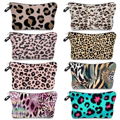 Personalized Pretty Makeup Bag Print Leopard Cosmetic Bags W