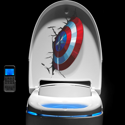 3D Vivid Captain America's Shield Through Wall Stickers