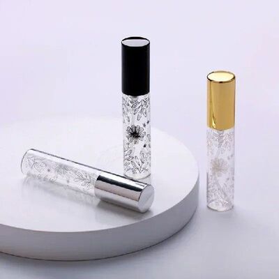 10ML Portable Pattern Glass Perfume Bottle with Atomizer Emp