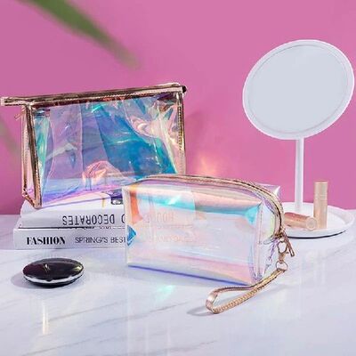 PVC Transparent Cosmetic Bag Women Makeup Storage Clear Orga