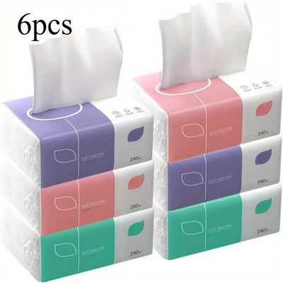 6 Packs of Four Layer Thick Embossed Tissue Paper 240 Sheets
