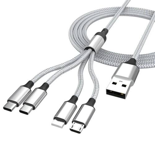 Multi Charger Cable 4In1 Charging Cable USB Quick Charge To Android Iphone Type C Charger for Iphone