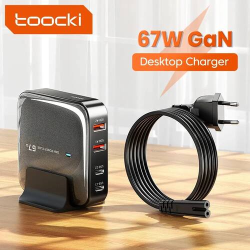 Charger Charging Station Multi Port 67W GaN USB Charger Desk