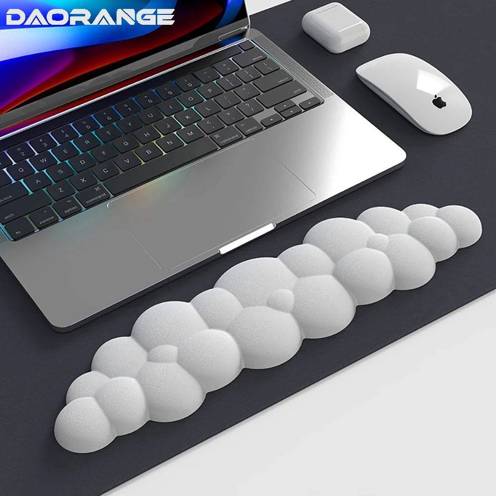 Soft Keyboard Wrist Rest Cloud Non-Slip Rubber Desk Mat Ergo