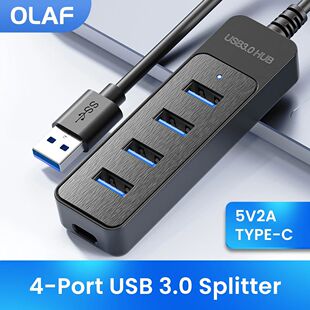 USB 3.0 Power Adapter 4 Port Multi USB Splitter Hub USB Hub