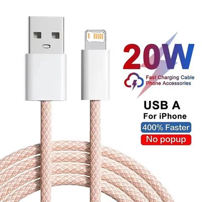 20W USB Quick Charging Braided Cable For iPhone 11 12 Mini 13 14 Pro Max X XR XS 6 6S 7 8 Plus SE Qu