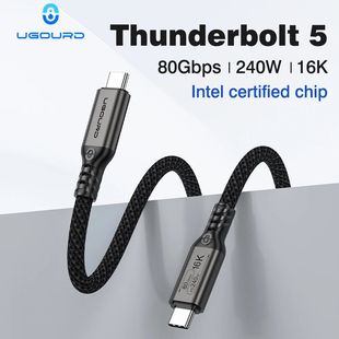 80Gbps Thunderbolt 5 Cable Certified Chip USB-C Thunderbolt5 2m 0.3m 120Gbps 240W 16K for MacBook M.