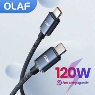 USB C Cable for iPhone 15 Samsung S20 1M/2M/3M PD 120W Quick Charging Cable Type C Charger Cord For