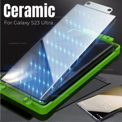 2PCS Full Glue Screen Protector for Samsung Galaxy S23 S24 S25 S22 S21 S20 Note 20 Ultra S10 Plus Ce