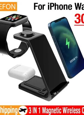 30W 3In1 Wireless Charger Stand For iPhone 15 14 13 12 11 Pr