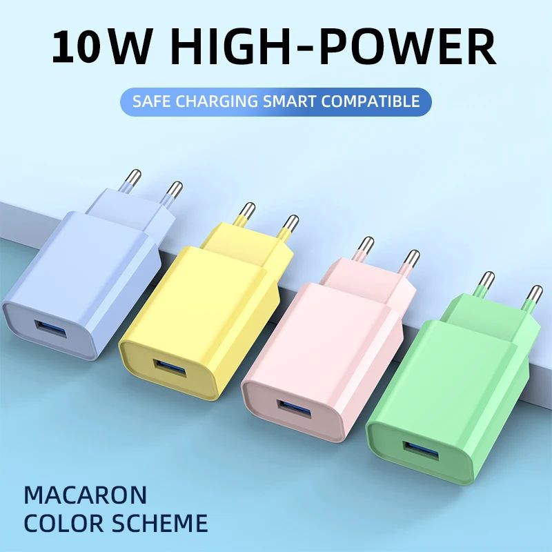 10W USB Charger Quick Charging Head Wall Charger Adapter EU US Plug Power Supply 5v 2a Travel Portab