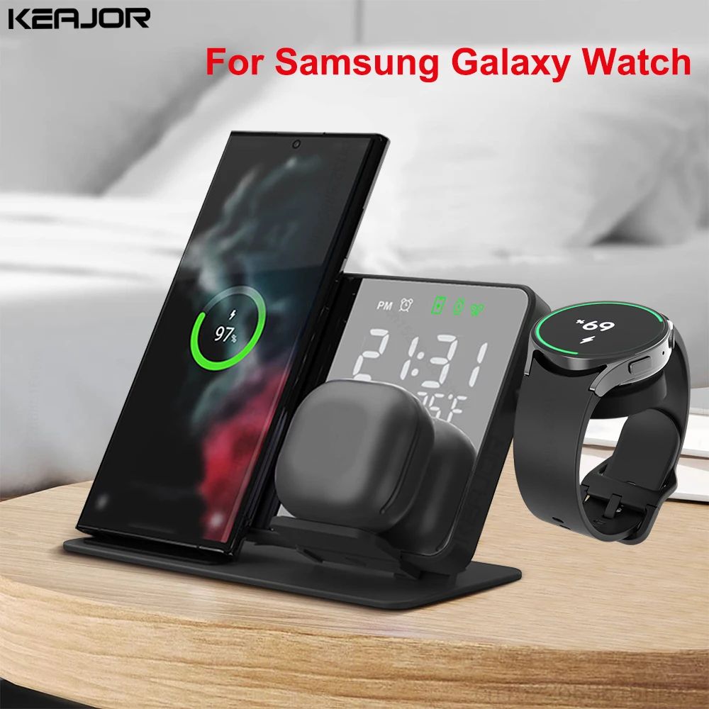 3In1 Wireless Charger Stand for Galaxy Watch 7 Ultra 6 Quick