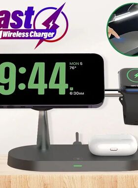 3In1 Wireless Charger Stand Magnetic For iPhone 12 13 14 15