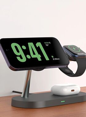3In1 Magnetic Wireless Charger For iPhone 16 15 14 13 12 Qui
