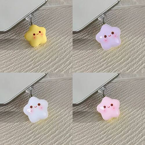 Cute Star Phone Dust Plug For iPhone For Samsung Type-C Char