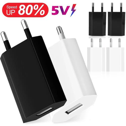 5V EU Plug USB Phone Charger Portable Travel Mobile Phone Power Adapter For iPhone Samsung Huawei Wa