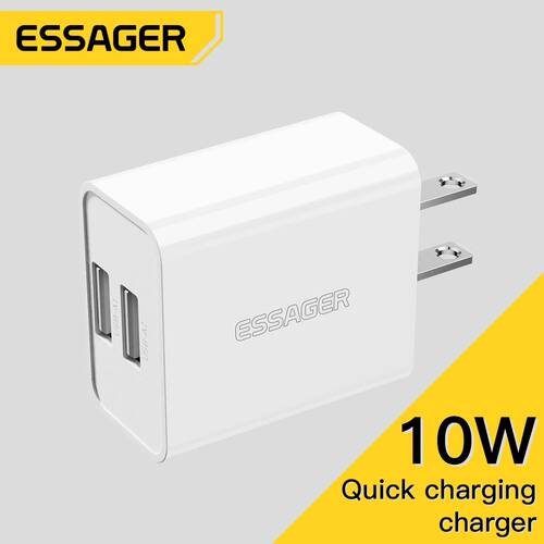 10W US Dual USB Charger Adapter Quick Charge For iPhone 14 13 Pro Max Huawei Portable Mobile Phone T
