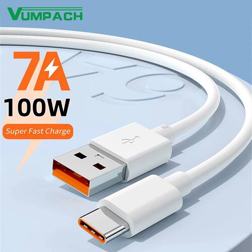 Super Quick 7A 100W Type C Charge Cable for Huawei P40 P30 Mate 40 USB Quick Charing Data Cord for M