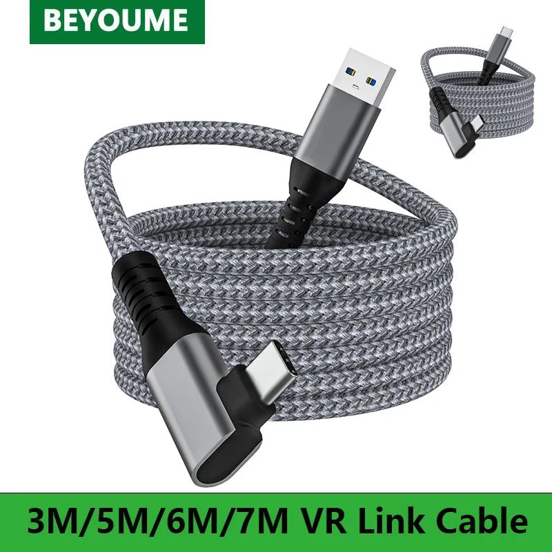 3m/5m/6m/7m USB A Type C To Type C Link Cable For Oculus Quest 2 Quest2 3A 5Gbps Quick Charging Data