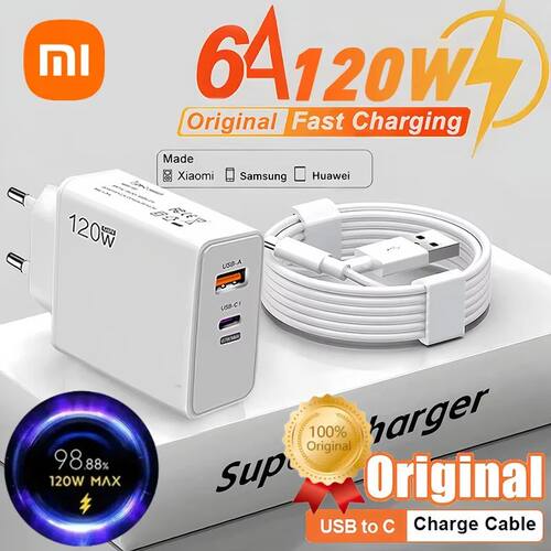 120W Quick Charger USB Type C PD Cable EU Hypercharge Quick Charge 3.0 Adapter For iPhone Samsung On