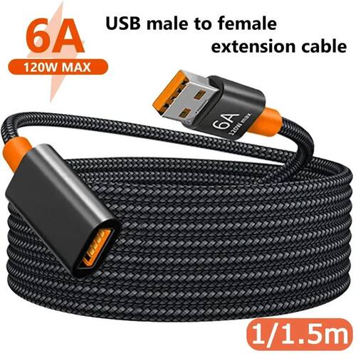 1.5m 1m 6A USB 3.0 Extension Cable Female To Male Extender Cord High Speed Transmission Data Cable f