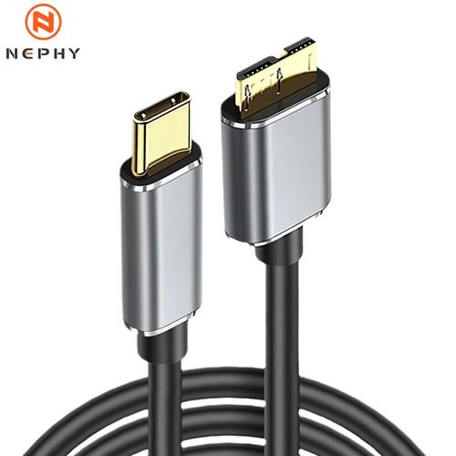 External Hard Drive Cable USB 3.0 Type C To Micro B Hard Disk Data Wire For Toshiba Seagate WD Sandi
