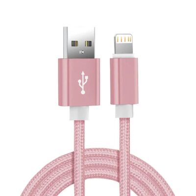 Metal Nylon Braided USB Charger Cable for iPhone 14 8 7 6S Plus X XR XS 11 12 13 Pro Max iPad 9 Quic
