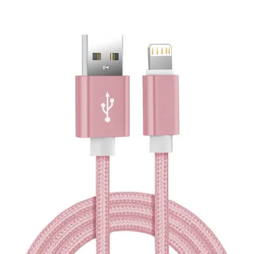 Metal Nylon Braided USB Charger Cable for iPhone 14 8 7 6S Plus X XR XS 11 12 13 Pro Max iPad 9 Quic