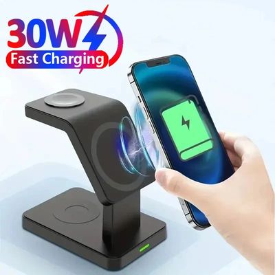 3In1 Magnetic Wireless Charger Stand for iPhone 15 14 13 12