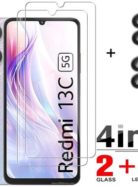 4in1 Tempered Glass For Redmi 13C 5G Camera Lens Screen Protector Film for Redmi 14C 13 C Redmi13C G