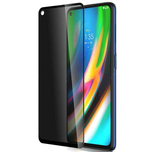 Privacy Filter Tempered Glass Film AntiSpy Shield Screen Protector for Motorola Moto G9 Plus ()